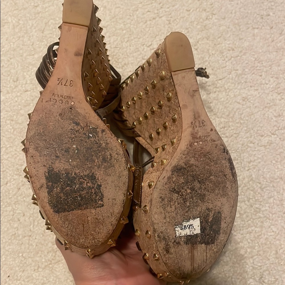 Studded Wedge Sandals - Picture 3 of 4